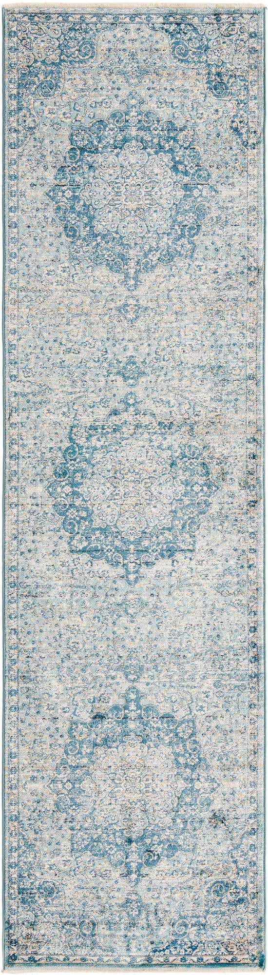 Navy Blue 2' 7 x 10' 2 Newport Runner Area Rug 100% Polypropylene Traditional Distressed Classic Contemporary Carpet for Home Decor for Sale at Rug Engine