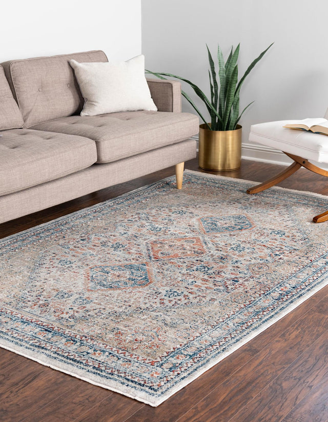Multicolor 9' x 12' Newport Rectangle Area Rug 100% Polypropylene Traditional Distressed Classic Contemporary Carpet for Home Decor for Sale at Rug Engine