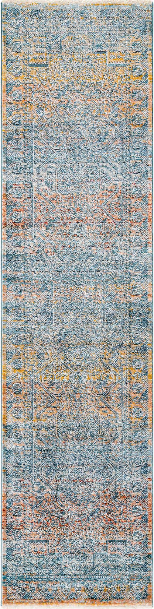 Multicolor 2' x 8' Newport Runner Area Rug 100% Polypropylene Traditional Distressed Classic Contemporary Carpet for Home Decor for Sale at Rug Engine