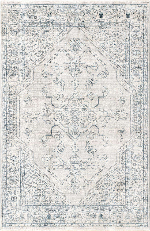 Gray 6' x 9' 2 Newport Rectangle Area Rug 100% Polypropylene Traditional Distressed Classic Contemporary Carpet for Home Decor for Sale at Rug Engine