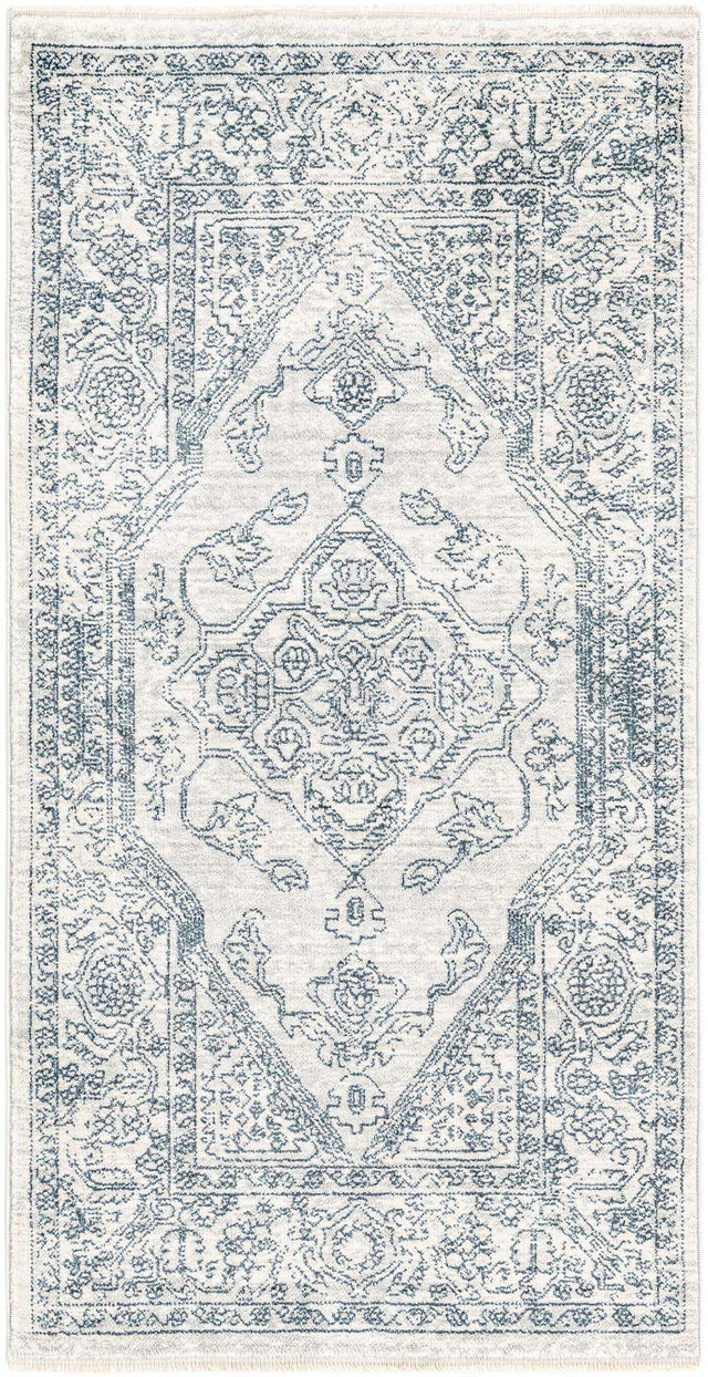 Gray 2' x 3' 11 Newport Runner Area Rug 100% Polypropylene Traditional Distressed Classic Contemporary Carpet for Home Decor for Sale at Rug Engine