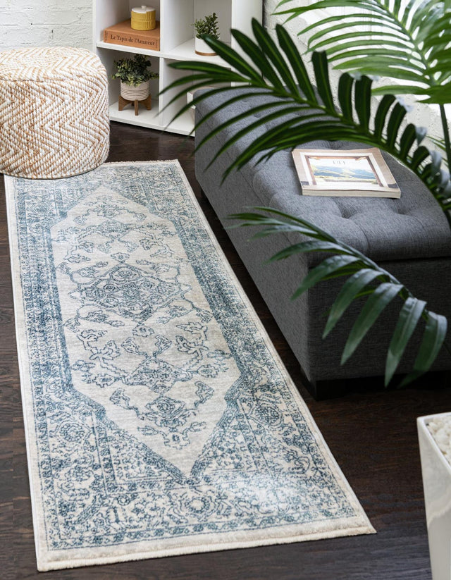 Gray 2' 7 x 10' 2 Newport Runner Area Rug 100% Polypropylene Traditional Distressed Classic Contemporary Carpet for Home Decor for Sale at Rug Engine