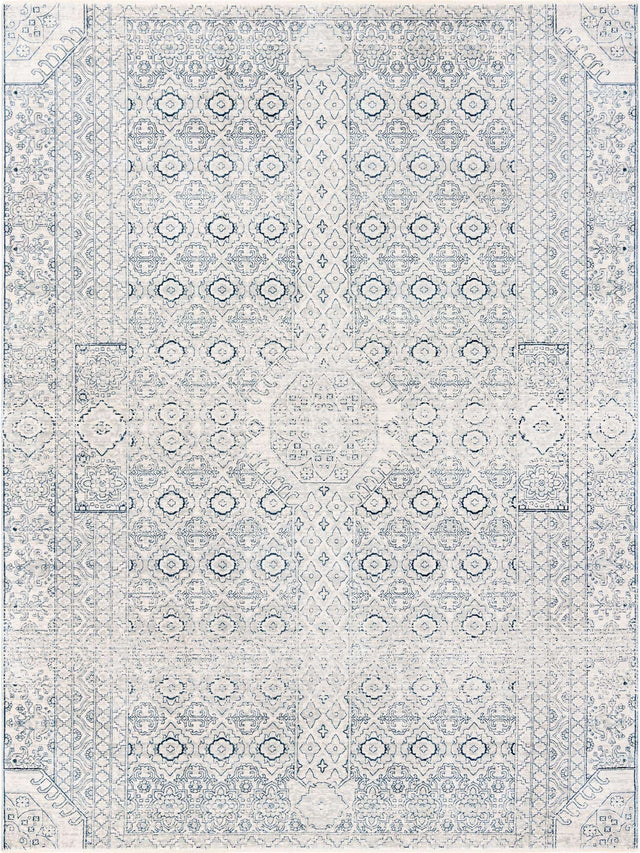 Gray 9' x 12' Newport Rectangle Area Rug 100% Polypropylene Traditional Distressed Classic Contemporary Carpet for Home Decor for Sale at Rug Engine