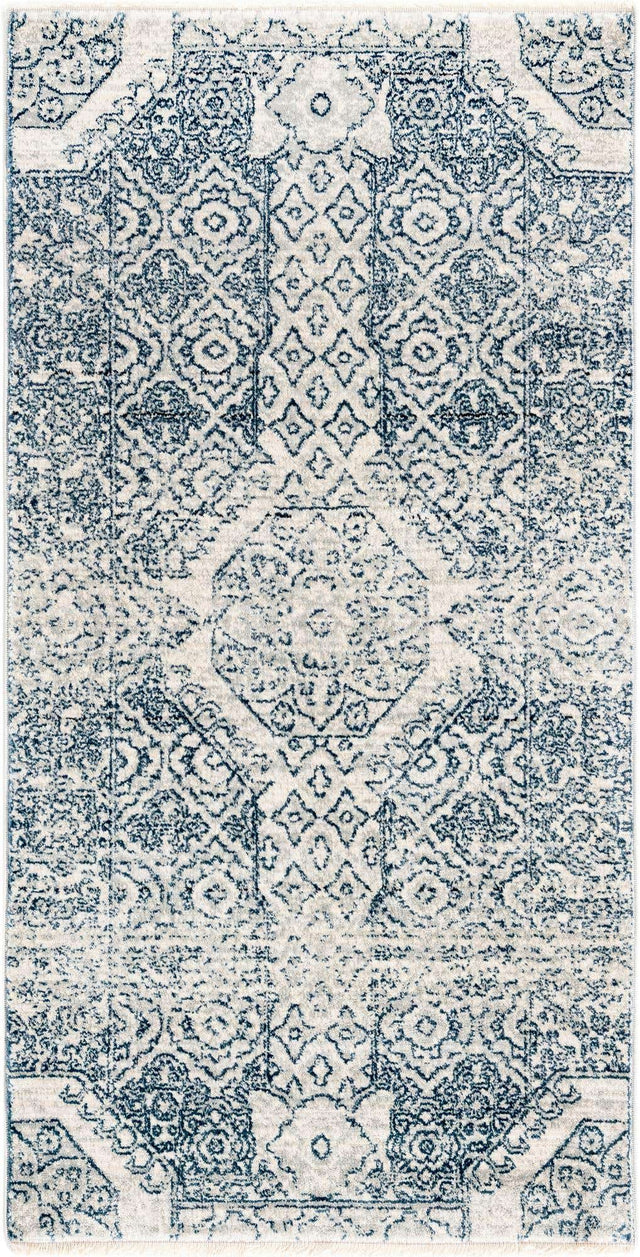 Gray 2' x 3' 11 Newport Runner Area Rug 100% Polypropylene Traditional Distressed Classic Contemporary Carpet for Home Decor for Sale at Rug Engine