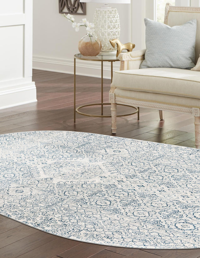 Gray 4' x 5' 11 Newport Oval Area Rug 100% Polypropylene Traditional Distressed Classic Contemporary Carpet for Home Decor for Sale at Rug Engine