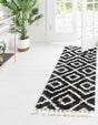 Black and White 2' 2 x 6' Hygge Shag Runner Area Rug Thick Soft Touch Fluffy & Plush Shaggy Pile 100% Polypropylene With Jute Backing Modern Carpet for Sale at Rug Engine
