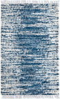 Blue 5' 3 x 8' Serenity Shag Rectangle Area Rug Thick Soft Touch Fluffy & Plush Shaggy Pile