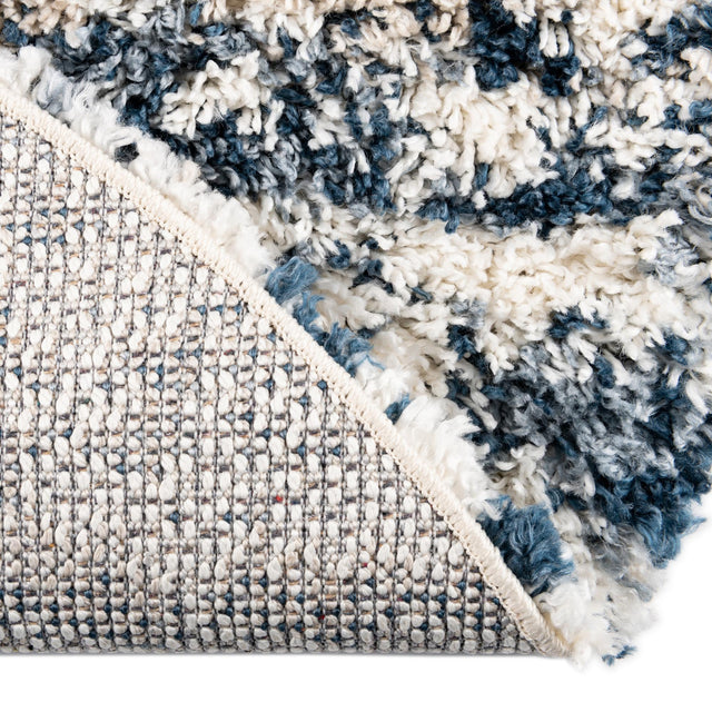 Blue 7' 10 x 10' Serenity Shag Oval Area Rug Thick Soft Touch Fluffy & Plush Shaggy Pile Carpet for Living Rooms, Kitchen, Bedrooms, Office, Dorms for Sale at Rug Engine