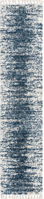 Blue 2' 7 x 12' Serenity Shag Runner Area Rug Thick Soft Touch Fluffy & Plush Shaggy Pile