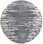 Gray 5' 3 x 5' 3 Serenity Shag Round Area Rug Thick Soft Touch Fluffy & Plush Shaggy Pile