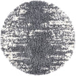 Gray 3' 3 x 3' 3 Serenity Shag Round Area Rug Thick Soft Touch Fluffy & Plush Shaggy Pile