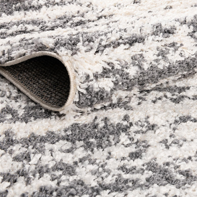 White 5' 3 x 8' Serenity Shag Rectangle Area Rug Thick Soft Touch Fluffy & Plush Shaggy Pile Carpet for Living Rooms, Kitchen, Bedrooms, Office, Dorms for Sale at Rug Engine