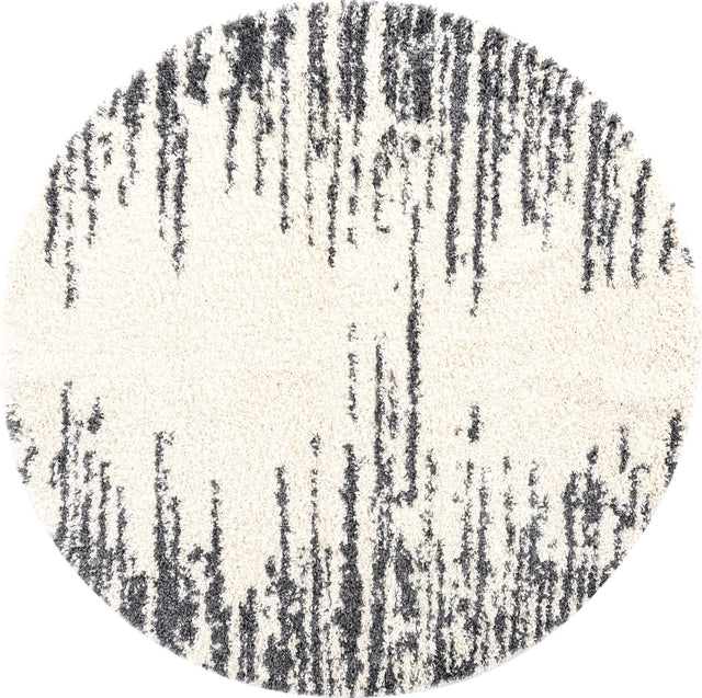 White 7' x 7' Serenity Shag Round Area Rug Thick Soft Touch Fluffy & Plush Shaggy Pile Carpet for Living Rooms, Kitchen, Bedrooms, Office, Dorms for Sale at Rug Engine