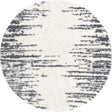 White 7' x 7' Serenity Shag Round Area Rug Thick Soft Touch Fluffy & Plush Shaggy Pile
