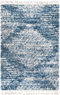 Blue 4' x 6' Serenity Shag Rectangle Area Rug Thick Soft Touch Fluffy & Plush Shaggy Pile