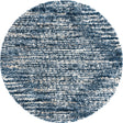 Blue 7' x 7' Serenity Shag Round Area Rug Thick Soft Touch Fluffy & Plush Shaggy Pile