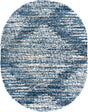 Blue 7' 10 x 10' Serenity Shag Oval Area Rug Thick Soft Touch Fluffy & Plush Shaggy Pile