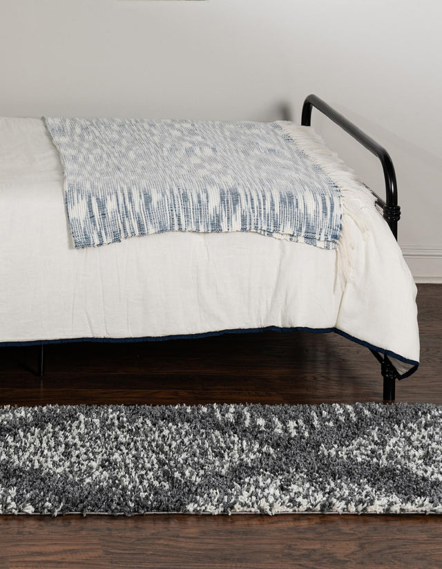 Gray 2' x 6' Serenity Shag Runner Area Rug Thick Soft Touch Fluffy & Plush Shaggy Pile Carpet for Living Rooms, Kitchen, Bedrooms, Office, Dorms for Sale at Rug Engine