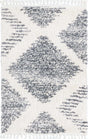 White 4' x 6' Serenity Shag Rectangle Area Rug Thick Soft Touch Fluffy & Plush Shaggy Pile