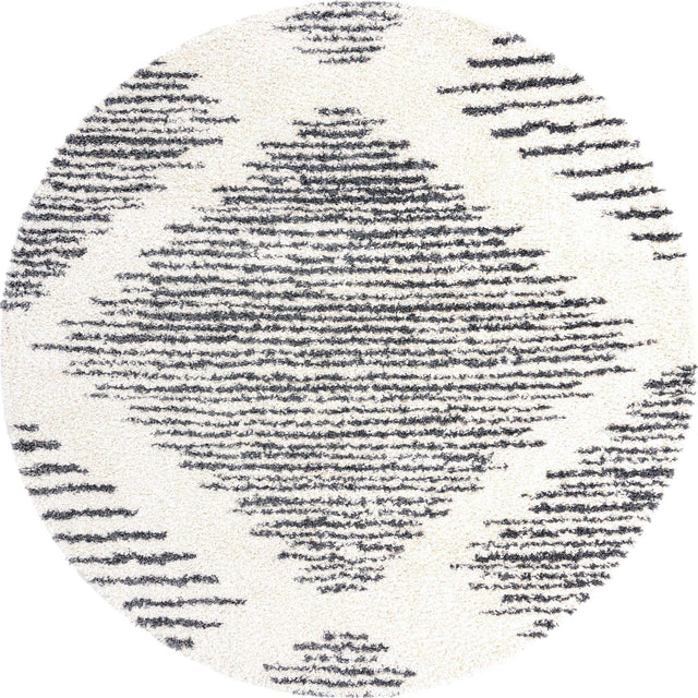 White 10' x 10' Serenity Shag Round Area Rug Thick Soft Touch Fluffy & Plush Shaggy Pile Carpet for Living Rooms, Kitchen, Bedrooms, Office, Dorms for Sale at Rug Engine