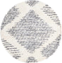 White 5' 3 x 5' 3 Serenity Shag Round Area Rug Thick Soft Touch Fluffy & Plush Shaggy Pile