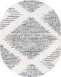 White 7' 10 x 10' Serenity Shag Oval Area Rug Thick Soft Touch Fluffy & Plush Shaggy Pile