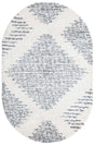 White 5' 3 x 8' Serenity Shag Oval Area Rug Thick Soft Touch Fluffy & Plush Shaggy Pile