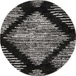 Black and White 10' x 10' Serenity Shag Round Area Rug Thick Soft Touch Fluffy & Plush Shaggy Pile
