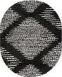 Black and White 7' 10 x 10' Serenity Shag Oval Area Rug Thick Soft Touch Fluffy & Plush Shaggy Pile