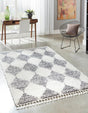 White 9' x 12' Serenity Shag Rectangle Area Rug Thick Soft Touch Fluffy & Plush Shaggy Pile