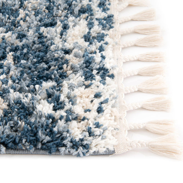 Blue 5' 3 x 8' Serenity Shag Rectangle Area Rug Thick Soft Touch Fluffy & Plush Shaggy Pile Carpet for Living Rooms, Kitchen, Bedrooms, Office, Dorms for Sale at Rug Engine