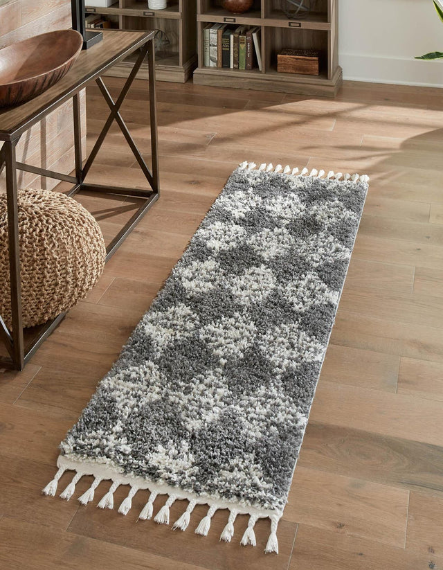 Gray 2' x 8' Serenity Shag Runner Area Rug Thick Soft Touch Fluffy & Plush Shaggy Pile Carpet for Living Rooms, Kitchen, Bedrooms, Office, Dorms for Sale at Rug Engine