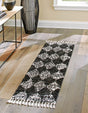 Black and White 2' 7 x 12' Serenity Shag Runner Area Rug Thick Soft Touch Fluffy & Plush Shaggy Pile