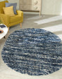 Blue 7' 10 x 10' Serenity Shag Oval Area Rug Thick Soft Touch Fluffy & Plush Shaggy Pile