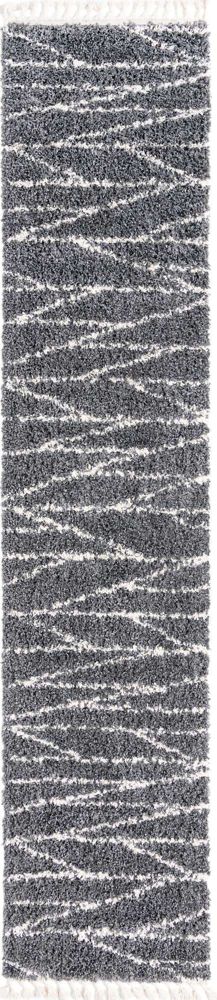 Gray 2' 7 x 12' Serenity Shag Runner Area Rug Thick Soft Touch Fluffy & Plush Shaggy Pile Carpet for Living Rooms, Kitchen, Bedrooms, Office, Dorms for Sale at Rug Engine