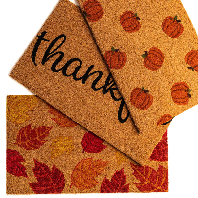 Seasonal Festive Multicolor 1' 6 x 2' 6 Doormat Entryway Porch Patio Deck Outdoor Area Rug 100% Coir With Vinyl Backing Carpet Mat for Outside Entryways for Sale at Rug Engine