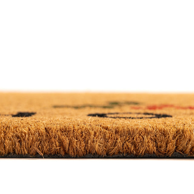 Seasonal Festive Natural 1' 6 x 2' 6 Doormat Entryway Porch Patio Deck Outdoor Area Rug 100% Coir With Vinyl Backing Carpet Mat for Outside Entryways for Sale at Rug Engine