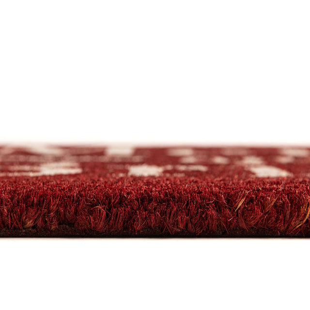 Seasonal Festive Dark Red 1' 6 x 2' 6 Doormat Entryway Porch Patio Deck Outdoor Area Rug 100% Coir With Vinyl Backing Carpet Mat for Outside Entryways for Sale at Rug Engine