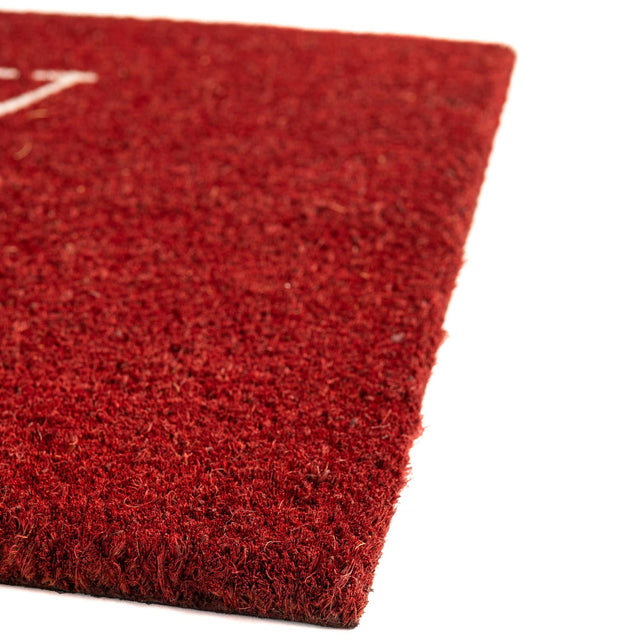 Seasonal Festive Dark Red 1' 6 x 2' 6 Doormat Entryway Porch Patio Deck Outdoor Area Rug 100% Coir With Vinyl Backing Carpet Mat for Outside Entryways for Sale at Rug Engine