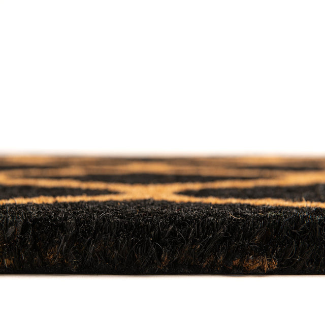 Black 1' 6 x 2' 6 Doormat Entryway Porch Patio Deck Outdoor Area Rug 100% Coir With Vinyl Backing Carpet Mat for Outside Entryways for Sale at Rug Engine