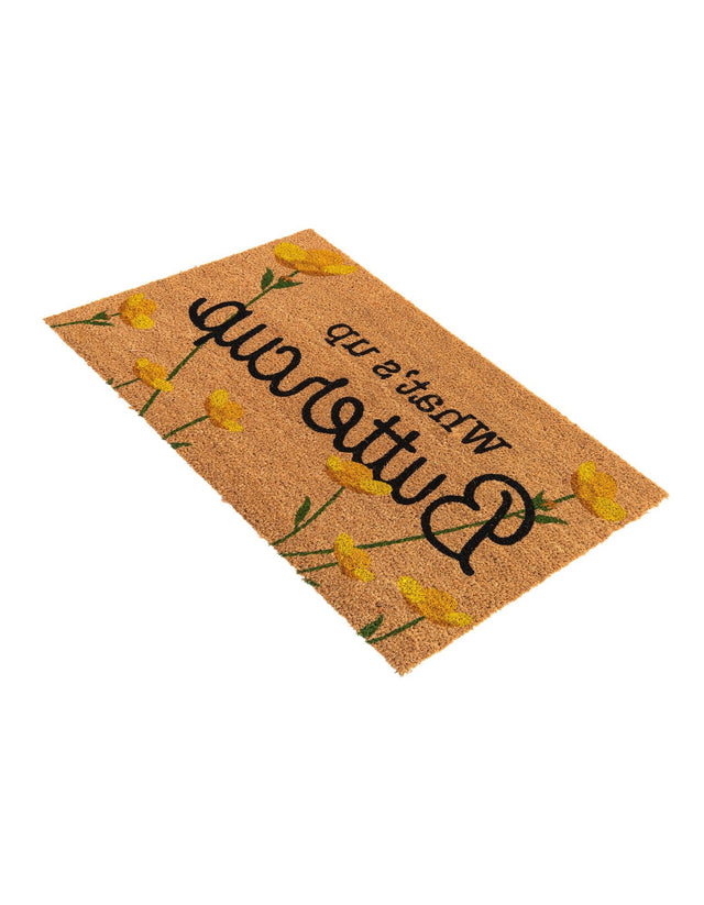 Natural 1' 6 x 2' 6 Doormat Entryway Porch Patio Deck Outdoor Area Rug 100% Coir With Vinyl Backing Carpet Mat for Outside Entryways for Sale at Rug Engine