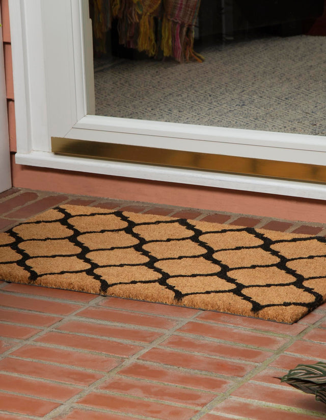 Natural 1' 6 x 2' 6 Doormat Entryway Porch Patio Deck Outdoor Area Rug 100% Coir With Vinyl Backing Carpet Mat for Outside Entryways for Sale at Rug Engine