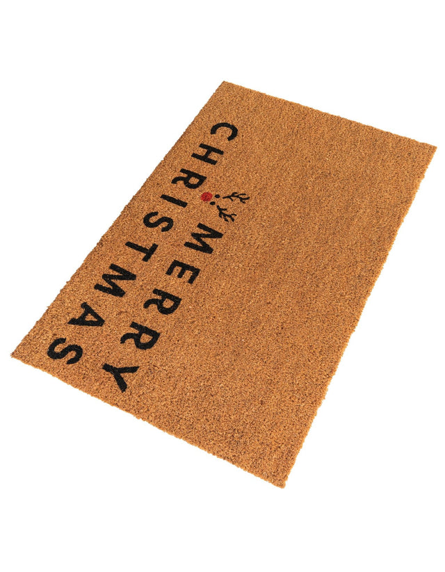 Seasonal Festive Natural 1' 6 x 2' 6 Doormat Entryway Porch Patio Deck Outdoor Area Rug 100% Coir With Vinyl Backing Carpet Mat for Outside Entryways for Sale at Rug Engine