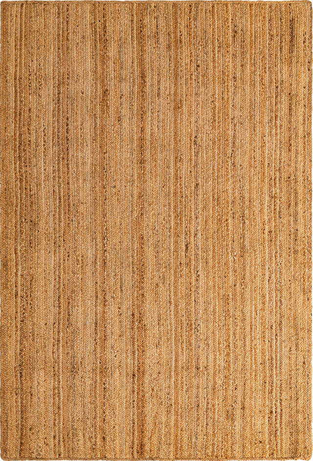 Natural 6' 1 x 9' Braided Jute Luxe Rectangle Area Rug 100% Jute Hand Braided Luxury Natural Eco-Friendly Boho Style Carpet for Living Rooms Dining Office Space Dorms for Sale at Rug Engine