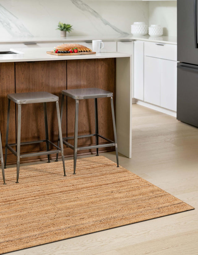 Natural 9' x 12' Braided Jute Luxe Rectangle Area Rug 100% Jute Hand Braided Luxury Natural Eco-Friendly Boho Style Carpet for Living Rooms Dining Office Space Dorms for Sale at Rug Engine