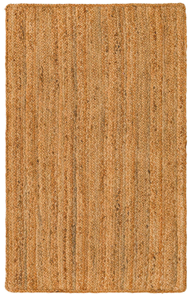 Natural 3' 3 x 5' 1 Braided Jute Luxe Rectangle Area Rug 100% Jute Hand Braided Luxury Natural Eco-Friendly Boho Style Carpet for Living Rooms Dining Office Space Dorms for Sale at Rug Engine