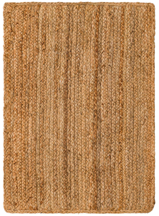 Natural 2' x 3' 1 Braided Jute Luxe Rectangle Area Rug 100% Jute Hand Braided Luxury Natural Eco-Friendly Boho Style Carpet for Living Rooms Dining Office Space Dorms for Sale at Rug Engine