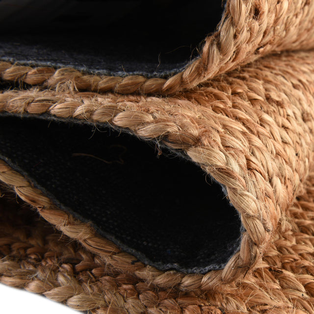 Natural 7' 10 x 7' 10 Braided Jute Luxe Square Area Rug 100% Jute Hand Braided Luxury Natural Eco-Friendly Boho Style Carpet for Living Rooms Dining Office Space Dorms for Sale at Rug Engine