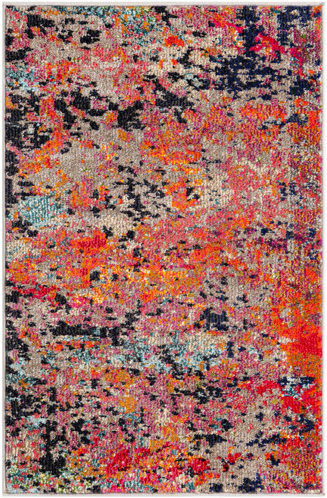 Multicolor 2' 2 x 3' Vivid Rectangle Area Rug Colorful Modern Unique Indoor Easy Clean Durable Carpet Mat for Home Interior Design & Decor for Sale at Rug Engine
