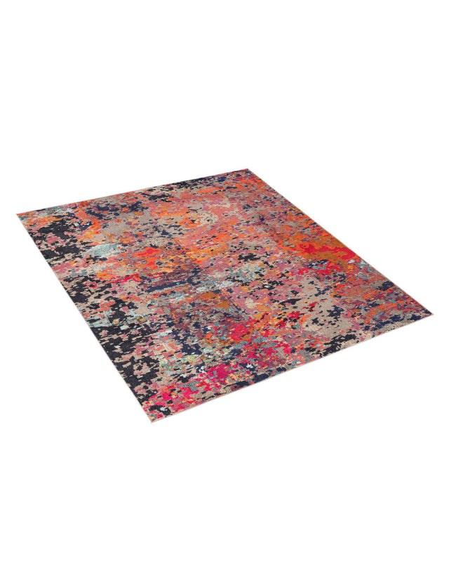 Multicolor 7' 10 x 7' 10 Vivid Square Area Rug Colorful Modern Unique Indoor Easy Clean Durable Carpet Mat for Home Interior Design & Decor for Sale at Rug Engine